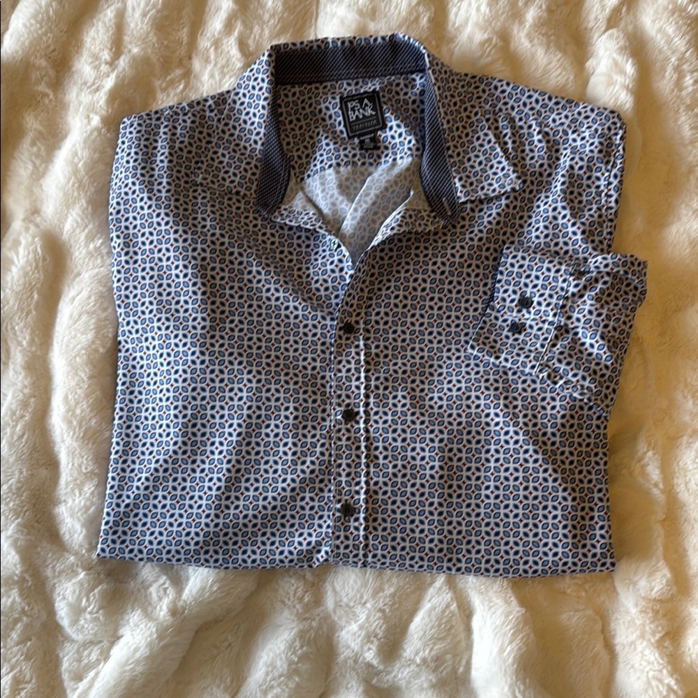 Jos. A. Bank Blue Casual Button Down Shirt